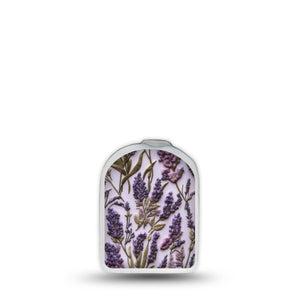 ExpressionMed Stitched Bloom Omnipod Sticker, Pod Surface Sticker Lavender stitch Fixing Ring Tape For Insulin Pump