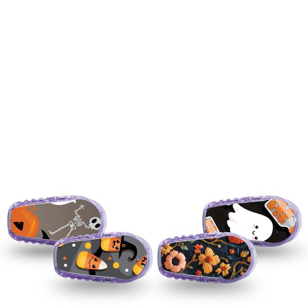 ExpressionMed Ghostly Giggles Variety Pack Dexcom G6 Sticker, 4-pack Sticker Variety, Playful Spooky Motifs, Decorative Decal CGM Design