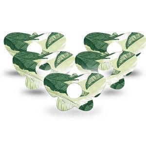 ExpressionMed Palm Leaf Freestyle Libre 3 and Libre 3 Plus Butterfly, 5-Pack Large plant leaves Waterproof Sensor Cover for Continuous Glucose Monitor