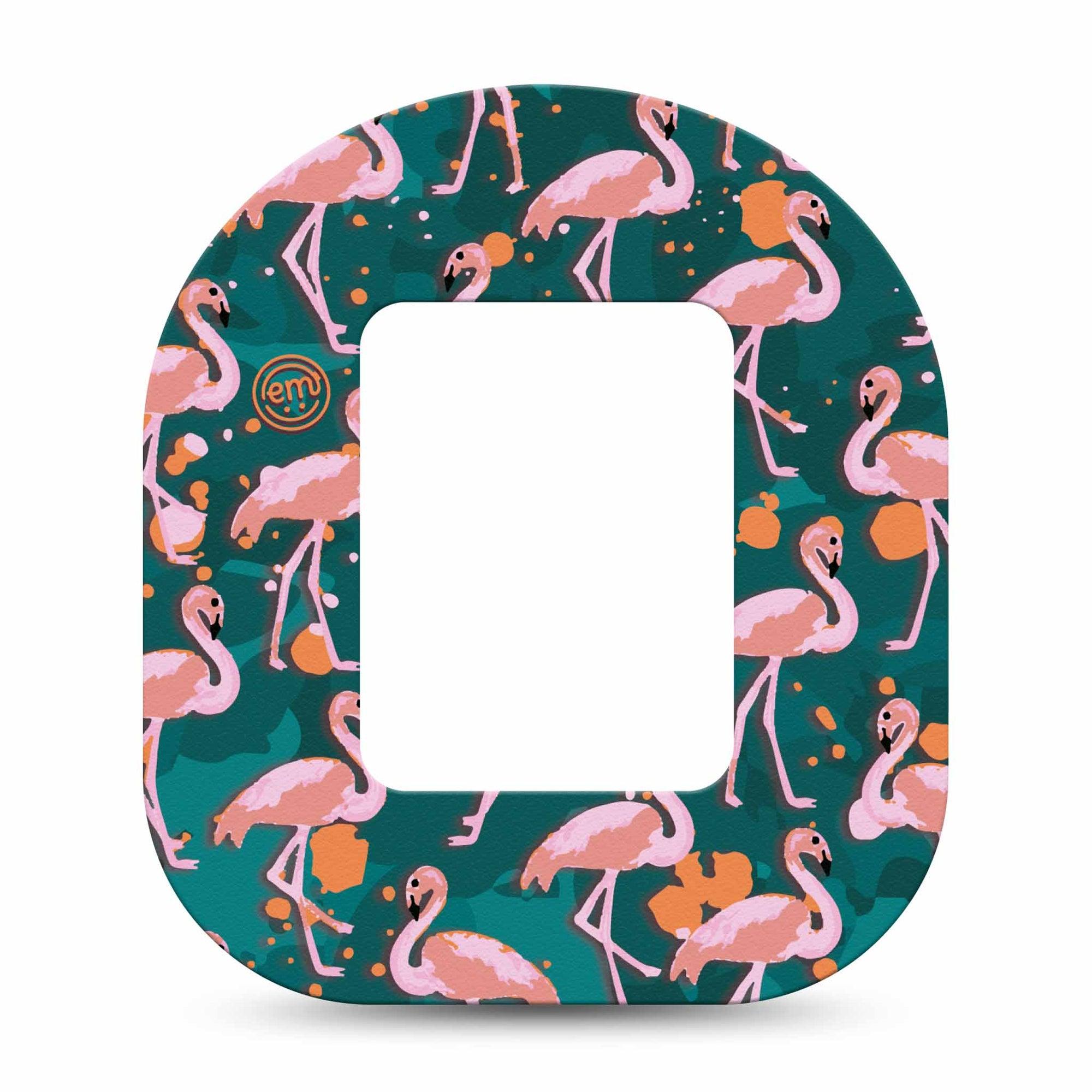 ExpressionMed Flamingos Tandem Mobi Patch Single Tape Classic pink flamingos Pump Plaster design