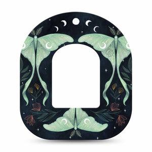 ExpressionMed Luna Moth Omnipod Tape Single Tape Long-Tailed Moth, Adhesive Patch Pump Design
