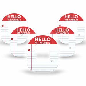 ExpressionMed Name Tag Tandem Mobi Tape, 5-Pack Tape National Diabetes Month, Adhesive Tape CGM Design