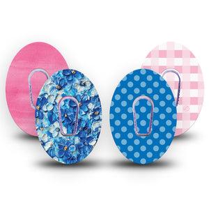 ExpressionMed Cotton Candy Coast Variety Pack Dexcom G6 Sticker and Tape  T1D Barbie Inspired, Vinyl Sticker and Tape Design CGM Design