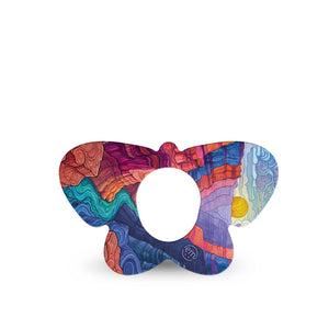 ExpressionMed Grand Canyon Dexcom G7 and Dexcom Stelo Glucose Biosensor System Butterfly, Single Tape canyon desert pattern Overlay Tape for CGM