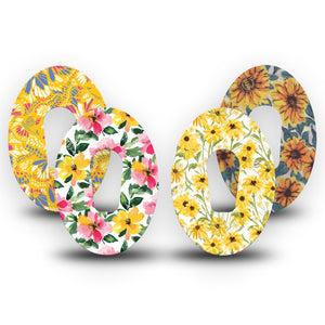 ExpressionMed Honey Glow Variety Pack Dexcom G6 Tape, 4-Pack Tape Variety Summer Pastels Prints, Plaster Continuous Glucose Monitor Design