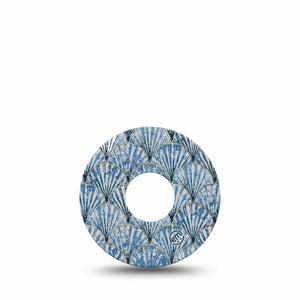 ExpressionMed Seashells Freestyle Libre 3 and Libre 3 Plus Tape, Single Tape Sea Shell Pattern, Adhesive Tape Continuous Glucose Monitor Design