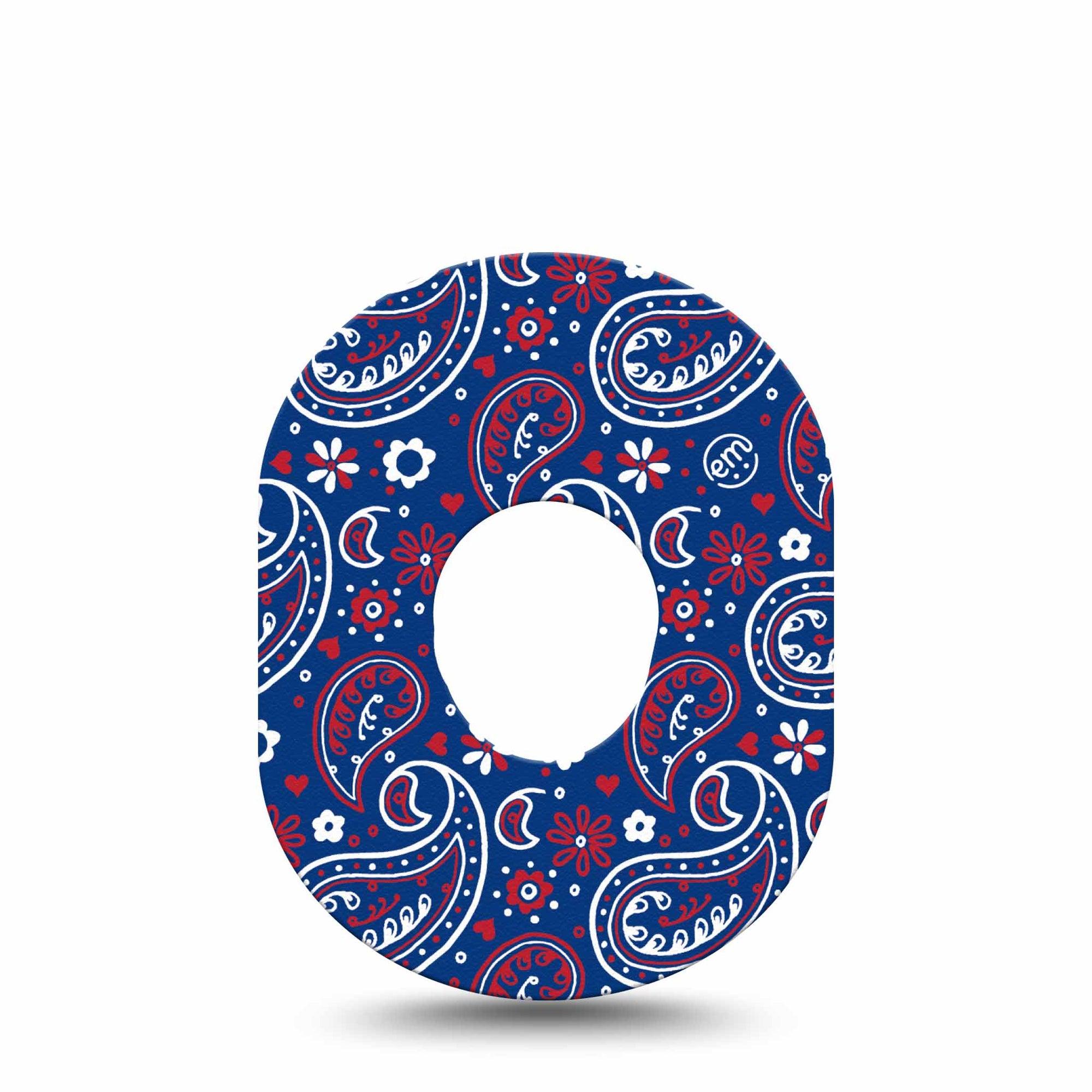 ExpressionMed Independence Paisley Dexcom G7 Tape, Dexcom Stelo Glucose Biosensor System, Single Tape Classic Paisley Pattern, Overlay Tape CGM Design