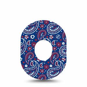 ExpressionMed Independence Paisley Dexcom G7 Tape, Dexcom Stelo Glucose Biosensor System, Single Tape Classic Paisley Pattern, Overlay Tape CGM Design