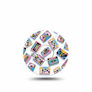 ExpressionMed Vintage Music Tapes Freestyle Libre 3 and Libre 3 Plus Sticker and Tape  Neon Cassette Tapes, Vinyl Sticker and Tape Pairing CGM Design