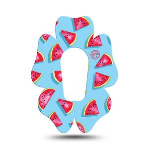 ExpressionMed Watermelon Slices Dexcom G6 Flower Shape Tape Single Tape Juicy Wedges Adhesive Patch Continuous Glucose Monitor Design