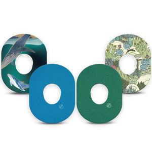 ExpressionMed Seaside Pines Variety Pack Dexcom G7 Tape, Dexcom Stelo Glucose Biosensor System, 4-Pack Tape Variety Pantone 7727 U Inspired, Overlay Tape CGM Design