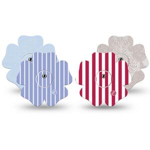 ExpressionMed Washed Classics Freestyle Libre 3 and Libre 3 Plus Flower, tape and sticker  vintage patriotic design Accessories for CGM