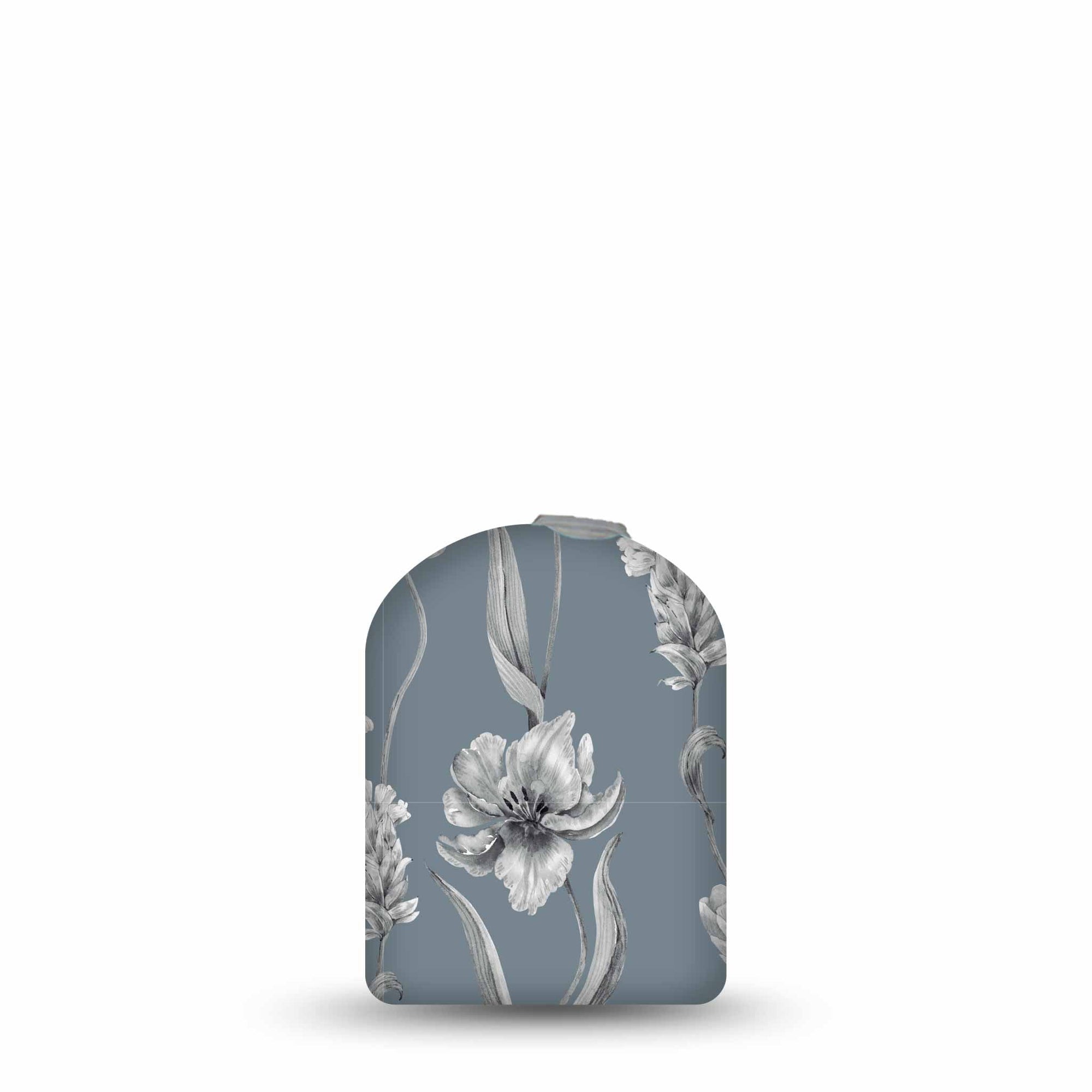 ExpressionMed Muted Petals Pod Full Wrap Sticker Pod Full Wrap Sticker Single Sticker Gray scale flowers Decorative Decal Pump design