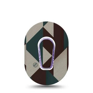 ExpressionMed Timberline  Dexcom G6 Mini, Single Tape and Single Sticker Textile triangles Waterproof Adhesive Tape for CGM