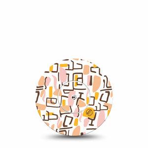 ExpressionMed Squiggles Freestyle Libre and Libre 2 Plus Sticker and Tape, Abbott Lingo,  Whimsical Geometric Pattern, Adhesive Sticker and Tape Design Continuous Glucose Monitor Design