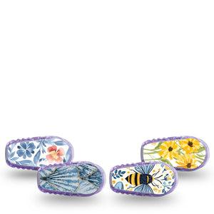 ExpressionMed Sunny Coast Dexcom G6 Sticker, 4-Pack Sticker Cozy yellows and blues Adhesive Tape for CGM