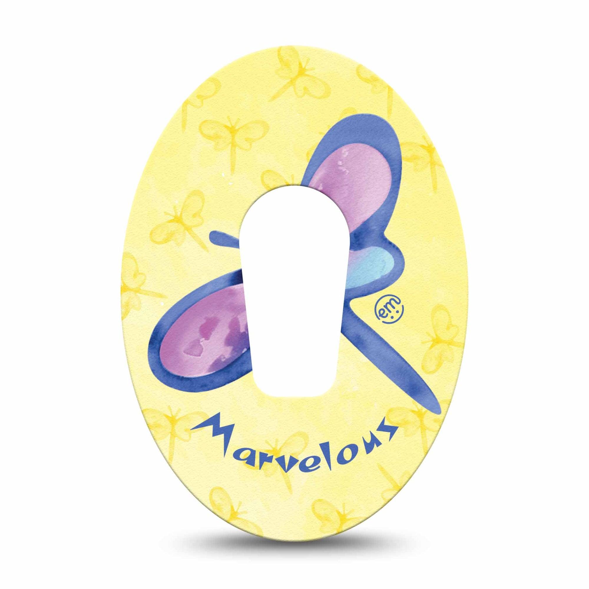 ExpressionMed Marvelous Dragonfly Dexcom G6 Tape Single Tape Amazing Butterfly, Plaster Continuous Glucose Monitor Design