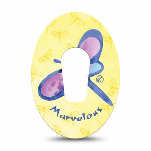 ExpressionMed Marvelous Dragonfly Dexcom G6 Tape Single Tape Amazing Butterfly, Plaster Continuous Glucose Monitor Design