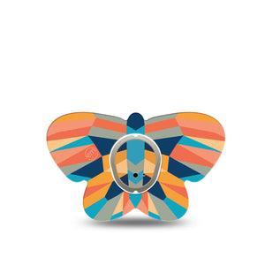 ExpressionMed Geometric Butterfly Dexcom G7 Butterfly Shape Tape, Dexcom Stelo Glucose Biosensor System,  Single Tape and Single Sticker Geometric Inspired Butterfly Shape, Adhesive Tape CGM Design