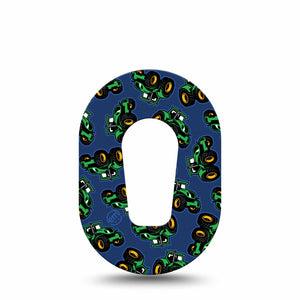 ExpressionMed Tractors Dexcom G6 Mini Tape, Single Tape Kids Tractor Print, Adhesive Tape CGM Design
