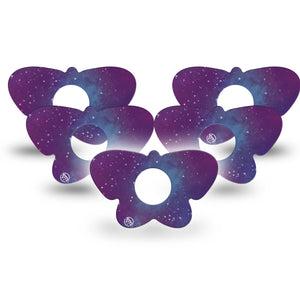 ExpressionMed Galaxy Infusion Set Butterfly Shape Tape 10-Pack Tape Space Galaxy Plaster Continuous Glucose Monitor Design