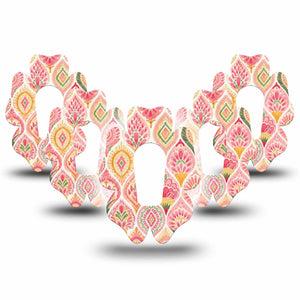 ExpressionMed Blush Dexcom G6 Flower, 5-Pack soft neutral pink Plaster for Continuous Glucose Monitor