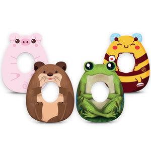 ExpressionMed Buzz, Boink and Splash Variety Pack Dexcom G7 Gumdrop Shape Tape, Dexcom Stelo Glucose Biosensor System, 4-Pack Tape Variety Adorable Stuffed Animal Inspired, Patch CGM Design