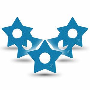 ExpressionMed Teal Freestyle Libre 3 and Libre 3 Plus Star Shape Tape, 5-Pack Tape Pantone 3551U, Patch CGM Design