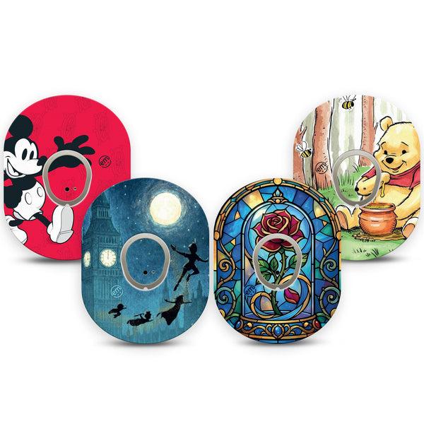 ExpressionMed Fairytale Dexcom G7 and Dexcom Stelo Glucose Biosensor System, tape and sticker  disney fairytale characters Decorative Decal for CGM