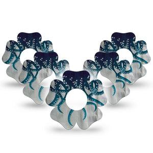 ExpressionMed Tentacles Infusion Set Flower Shape Tape, 10-Pack Tape Octopus Tentacle, Plaster Continuous Glucose Monitor Design