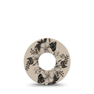 ExpressionMed Low Tide Infusion Set, 5-Pack Hand-drawn flower lines Decorative Patch For Insulin Pump