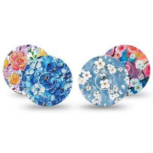 ExpressionMed Sakura Sky Variety Pack Freestyle Libre 3 and Libre 3 Plus Sticker and Tape  Pink Sakura Whispers, Vinyl Sticker and Tape Pairing CGM Design