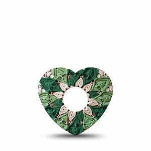 ExpressionMed Knit Monstera Freestyle Libre 3 and Libre 3 Plus Heart, Single Tape Knitted bloom Vinyl Decoration for CGM