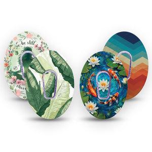 ExpressionMed Serene Dexcom G6, tape and sticker  koi fish water pattern Waterproof Plaster for Continuous Glucose Monitor