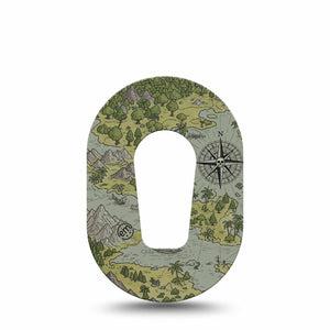 ExpressionMed Navigation Dexcom G6 Mini Tape, Single Tape Forest and Mountains, Adhesive Tape CGM Design