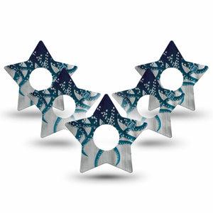 ExpressionMed Tentacles Freestyle Libre 3 and Libre 3 Plus Star Shape Tape, 5-Pack Tape Underwater Tentacles, Patch CGM Design