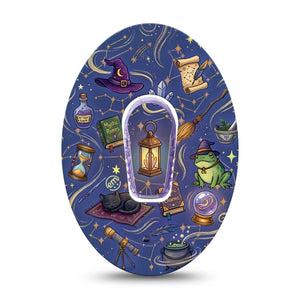 ExpressionMed Wizarding World Dexcom G6, Single Tape and Single Sticker magical world pattern Sensor Cover for Continuous Glucose Monitor
