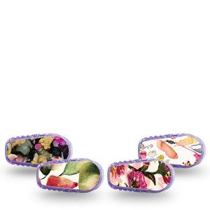 ExpressionMed Blush & Berries Variety Pack Dexcom G6 Sticker, 4-pack Sticker Variety, Elegant Fall Blooms, Decorative Decal CGM Design