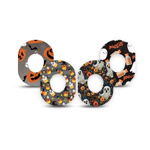 ExpressionMed Ghostly Giggles Variety Pack Dexcom G7 Mini Tape, Dexcom Stelo Glucose Biosensor System, 4-Pack Tape Variety, Cute Halloween Art, Patch Continuous Glucose Monitor Design
