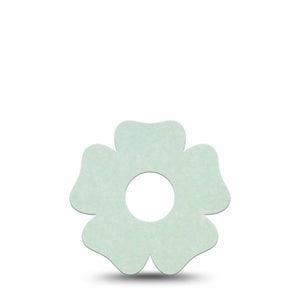 ExpressionMed Mint Green Freestyle Libre 3 and Libre 3 Plus Flower Shape Tape, Single Tape Plain Mint Green, Overlay Tape CGM Design