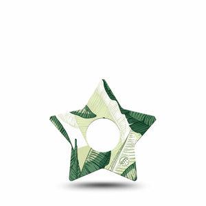 ExpressionMed Palm Leaf Freestyle Libre 3 and Libre 3 Plus Star, Single Tape Green leaf Best Covers for CGM