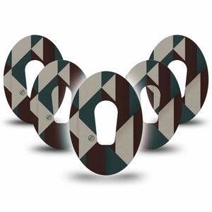 ExpressionMed Timberline  Dexcom G6, 5-Pack Moody geometric print Best Covers for CGM