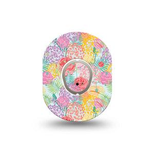 ExpressionMed Spring Flowers Dexcom G7 and Dexcom Stelo Glucose Biosensor System Mini, Single Tape and Single Sticker Spring bouquet Waterproof Sensor Cover for CGM