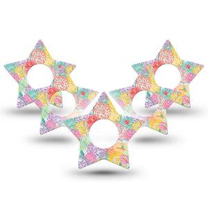 ExpressionMed Spring Flowers Infusion Star, 10-Pack Pastel bouquet Waterproof Sensor Cover For Pump