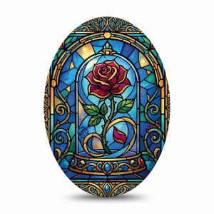 ExpressionMed Enchanted Rose Medtronic Guardian Enlite Universal Oval, Single Tape beauty and the beast rose Vinyl Decoration for CGM