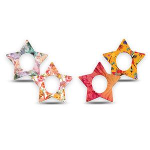 ExpressionMed Ruffle Bloom Dexcom G7 and Dexcom Stelo Glucose Biosensor System Star, 4-Pack Tape ruffled flowers Overlay Tape for Continuous Glucose Monitor