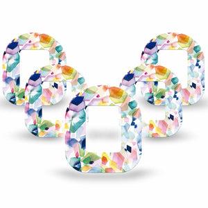 ExpressionMed Kaleidoscope Tandem Mobi 5-Pack Tape Watercolor Colorful Glass Effect Pump Fixing Ring