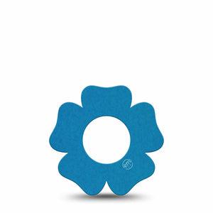 ExpressionMed Teal Freestyle Libre 2 and Libre 2 Plus Flower Shape Tape, Abbott Lingo, Single Tape Pantone 3551U, Plaster CGM Design