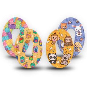 ExpressionMed Sugar Rush Variety Pack Dexcom G6 Tape, 4-Pack Tape Variety Summery Sweets, Plaster Continuous Glucose Monitor Design