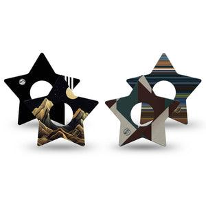 ExpressionMed Active Black Freestyle Libre 3 and Libre 3 Plus Star, 4-Pack Tape Crisp lines dark tones Decorative Adhesive Tape for Continuous Glucose Monitor